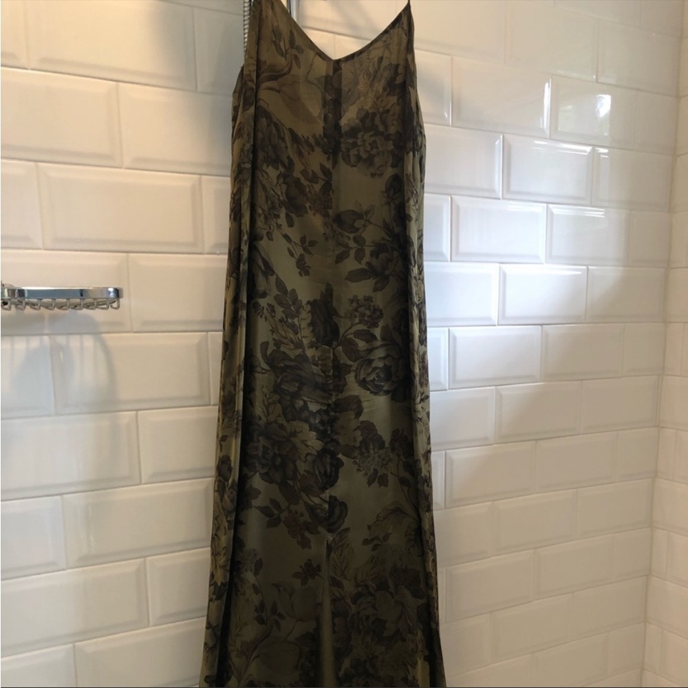 Banana Republic Green Floral Slip Dress 6